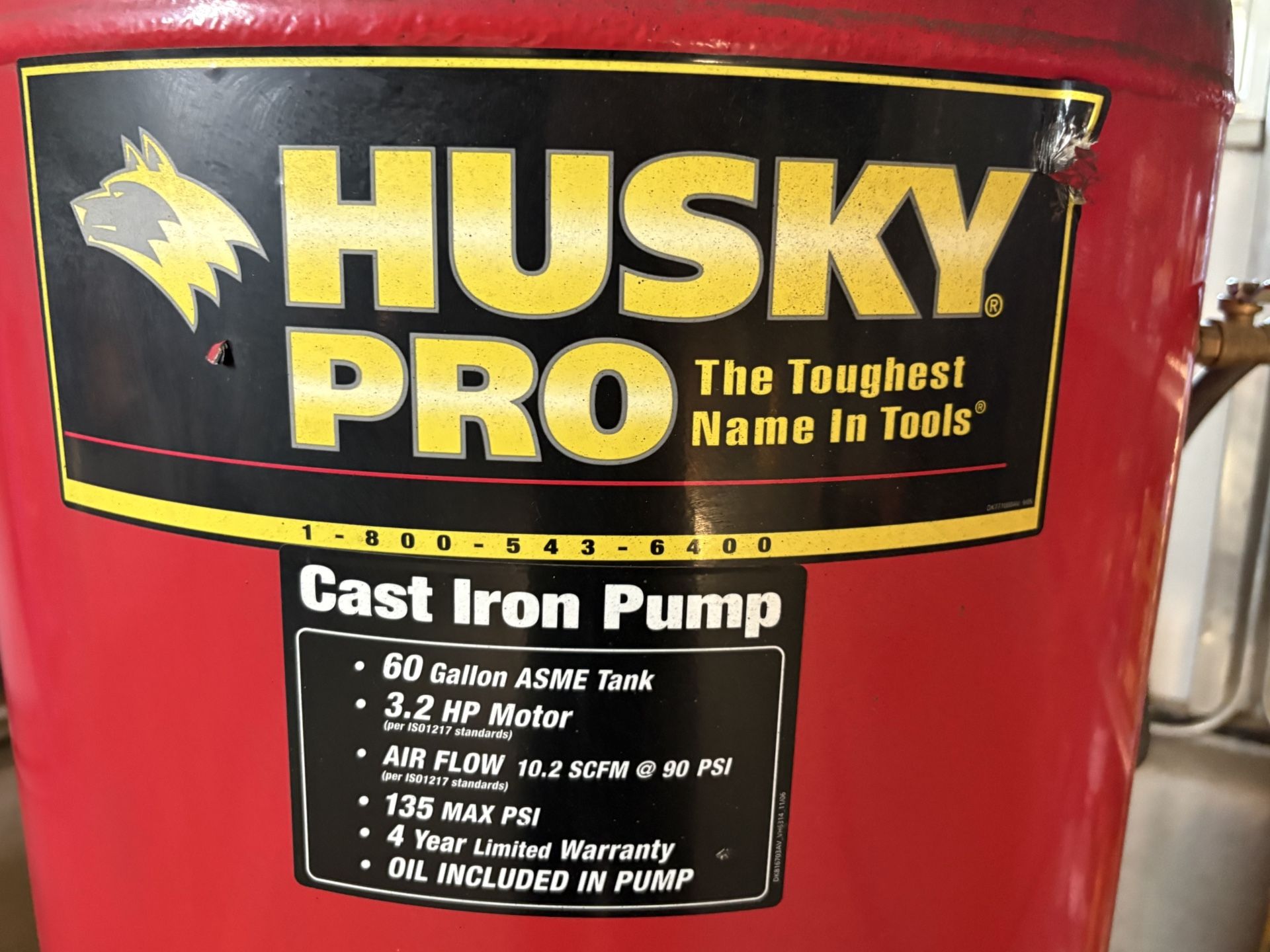 Husky Pro Air Compressor - 60g - 3.2HP - 135psi - 230V - PRICE DROP!