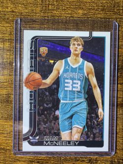 Liam McNeeley Topps 2025 RC Rookie Charlotte Hornets #229 Basketball Card