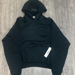 Fear Of God Essentials Pullover Hoodie Stretch Limo Black