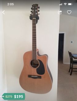 Mitchell acoustic guitar built in tuner
