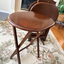 Set of Four Folding Tray Tables with stand - SOLD