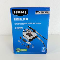 HART HPRL01 20V Cordless Rotary Tool w/33 Accessories (Battery Not Included) NEW