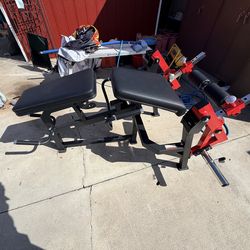 Isolation Leg extension, lying leg curl, standing leg curl