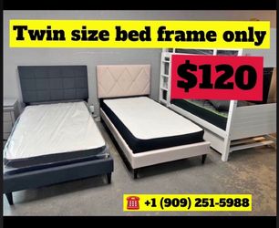 Twin size bed frame only