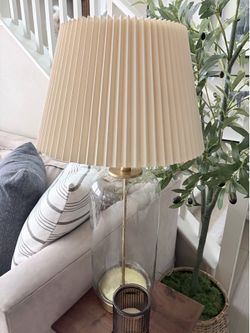 Glass & Gold Accented Lamp