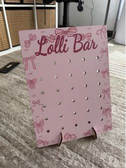 Pink Wooden Lollipop Holder Display Stand