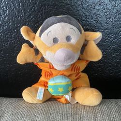 DISNEY PARKS BABIES TIGGER PLUSH REMOVABLE WRAP BLANKET TIGER PLUSH TIGGER FROM WINNIE THE POOH