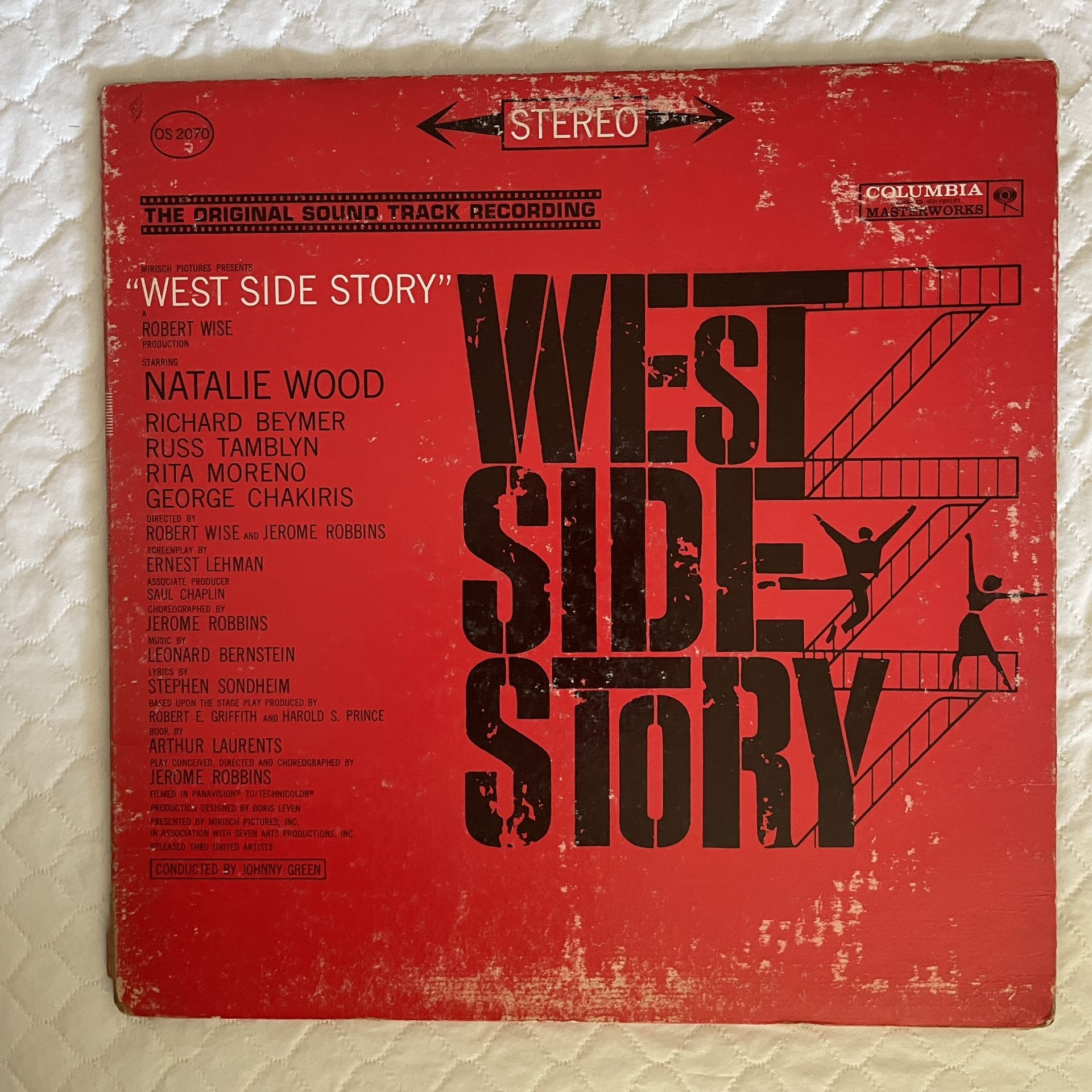 WEST SIDE STORY Original Movie Soundtrack Columbia OS 2070 STEREO 1961