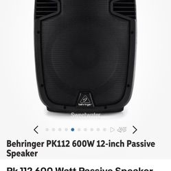 Amplifier With 2 12” Speakers AND 12 Channel Mixer.