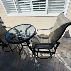 Round Patio Table With Two Chairs