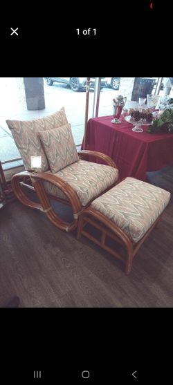 Mid Century Vintage Pretzel Rattan Chair