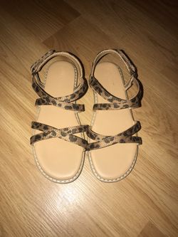Girls Size 12 Leopard Print Sandals