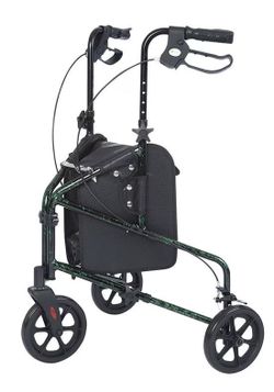 NEW NIB RALLY LITE Rhythm Healthcare ALUMINUM 3 WHEEL WALKER W/ TOTE Laser Green