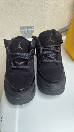 Jordan 3 black cats size 1y used