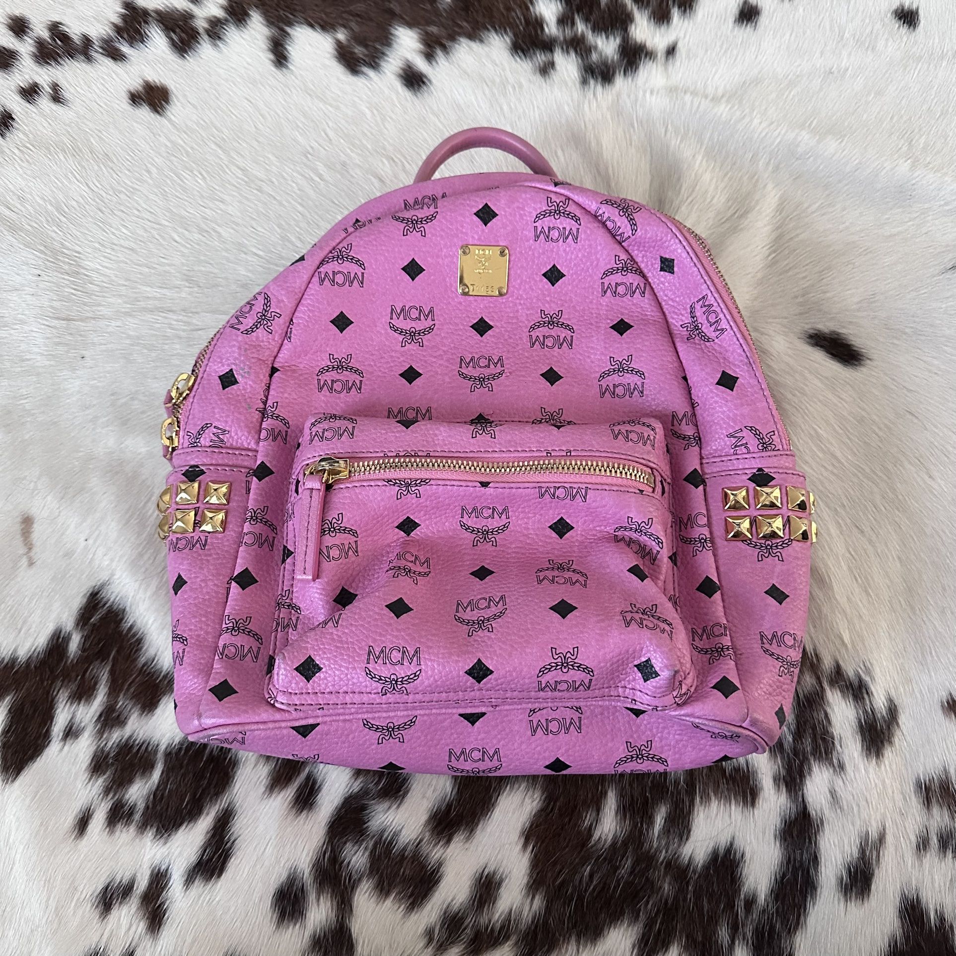 Authentic Pink MCM Studded Backpack for Sale in Riverside, CA
