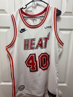 Nike Miami Heat Udonis Haslem Retro NBA Basketball Jersey White w/35 yr Patch