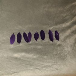 Purple feathers with jewelry clasp 