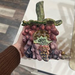 Blue Sky Claywork Art. Grape Grotto. Heather Goldminc
