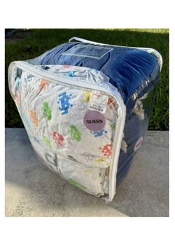 Trend Collector x2 Space Invaders Gamer Full Bed Set in a Bag Bedding Reversible