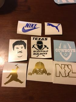 Decals for your hard hat, tool box, vehicle, welding hood