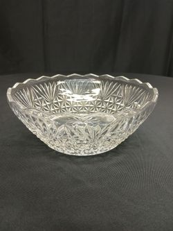 Vintage Anchor Hocking Arlington Clear Glass 7" Serving Bowl