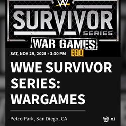 Survivor Series War Games Ticket 
