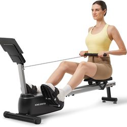 Magnetic Rowing Machines for Home, 350LBS Capacity, APP Supported, Row Machine with Adjustable Resistance, Compact Rowing Machine Foldable