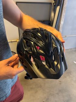 Black Bike Helmet with Vented Shell