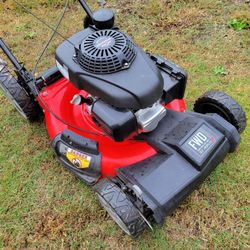 HONDA SELF PROPELLED.  LIKE BRAND NEW. ONLY USED 3 TIMES.  COST OVER 400.00.  I.LL TAKE 250.00  BIG WHEELS ON BACK