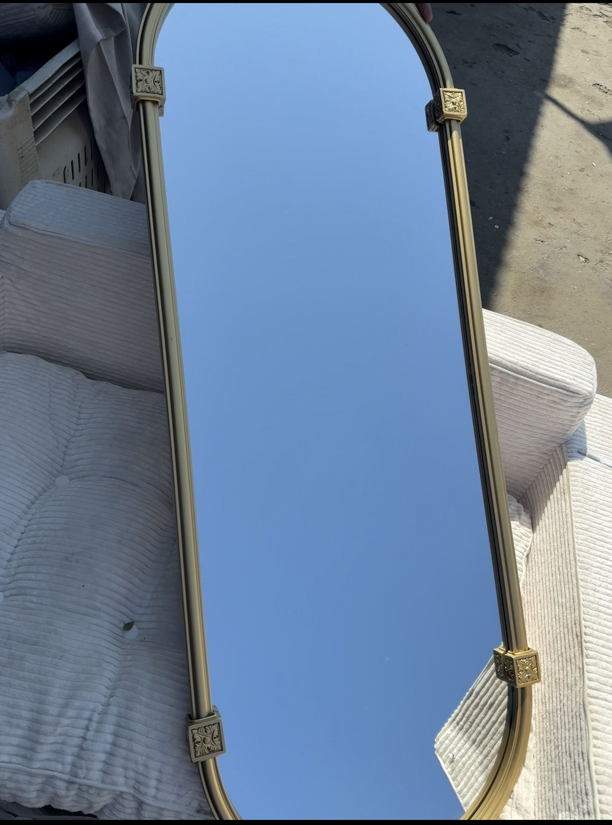 Gold Oval Full Length Mirror