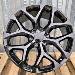 Snowflake Wheels 22X9 6x139.7 Gloss Black Fit 2000-2022 GMC Sierra Yukon Denali