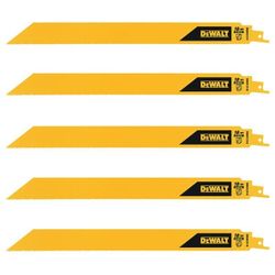 Dewalt DWAR12118 12 Inch 18TPI Heavy Metal Bi-Metal Reciprocating Saw Blades 5 pk 