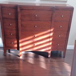 56"L x 43"H x 18.5 "D 12 Drawer Dresser