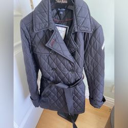 Tommy Hilfiger Quilted Belted Coat Size S