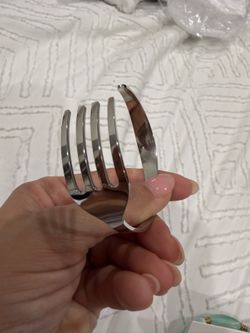AOCHEE Fork Cuff Bracelet Silver Stainless Steel Dinglehopper Ariel Costume