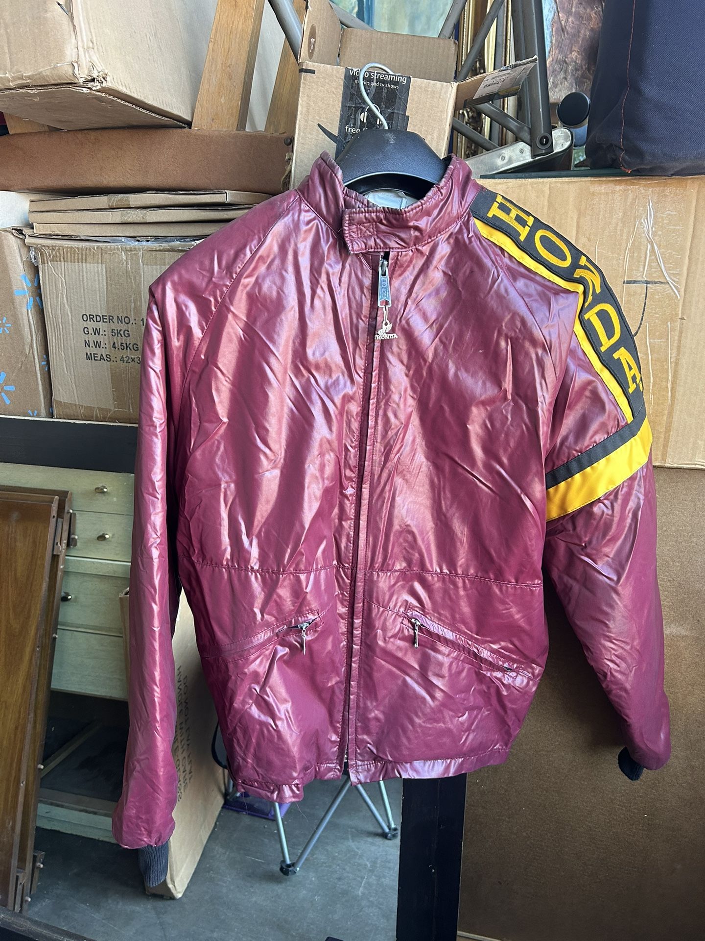 70s HONDALINE nylon racing jacket vintage Honda Size M 