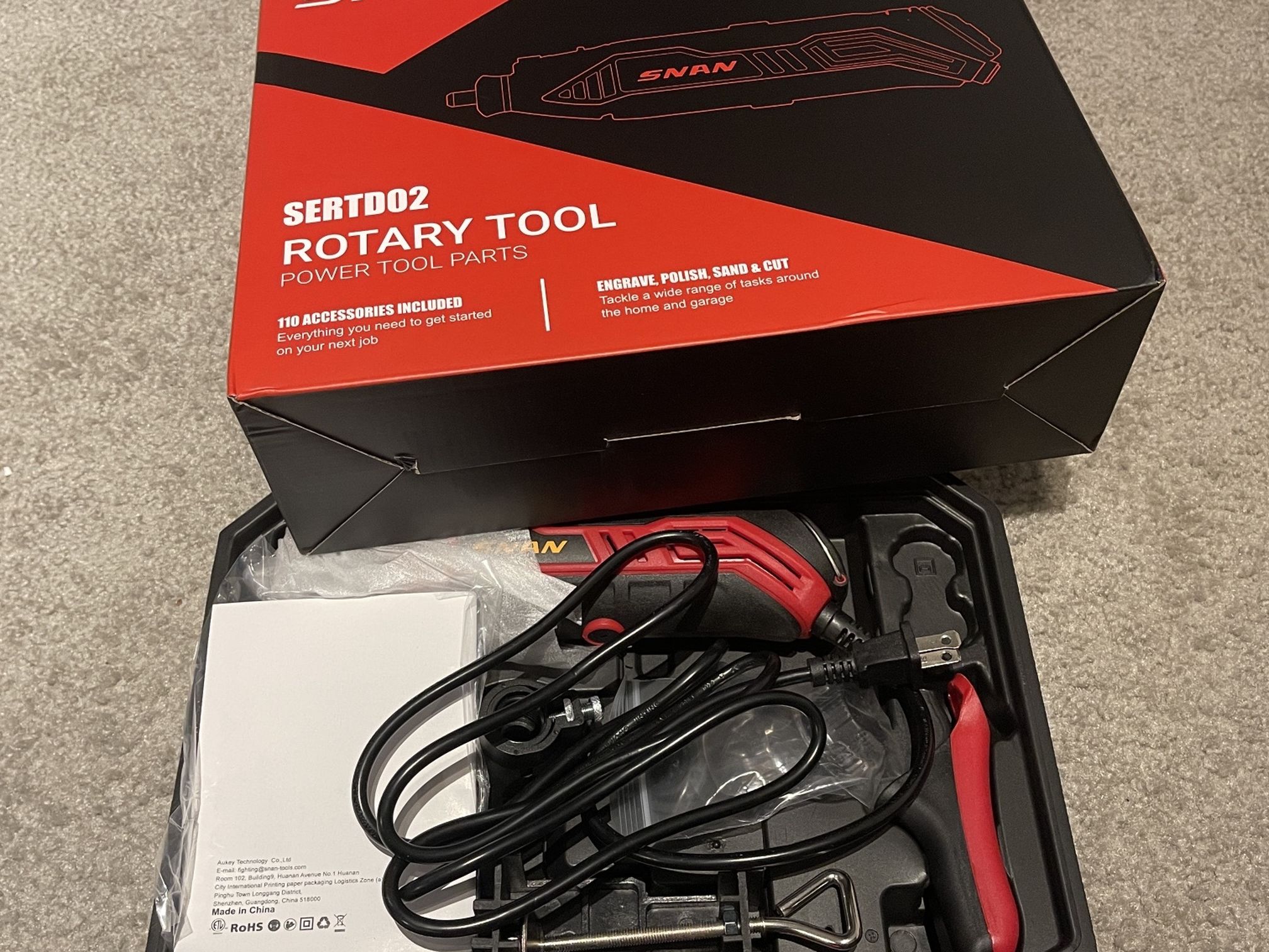 110 Piece SNAV Rotary Power Tool Kit