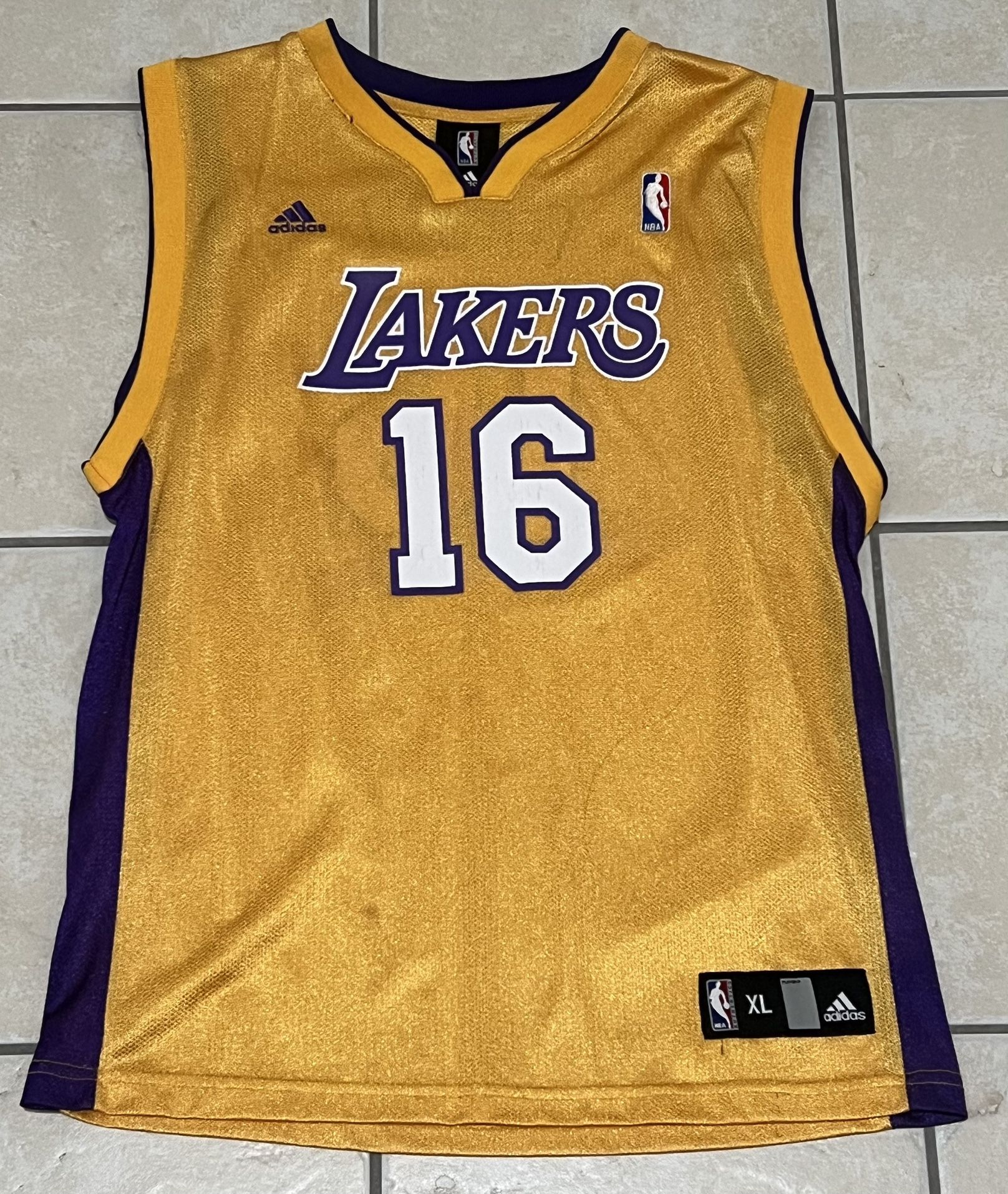 Pau Gasol Lakers #16 Jersey (2009) Kids Size XL