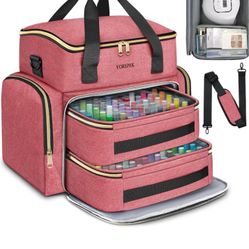YOREPEK Pink Nail Supply Organizer Bag ( Brand New ) For $25