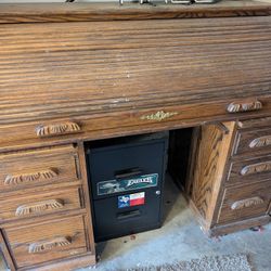 Desk With Slide Cover $100 Obo