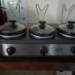 Tru 3 Pot Slow Cooker 
