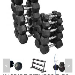 Chrome And Rubber Dumbbells