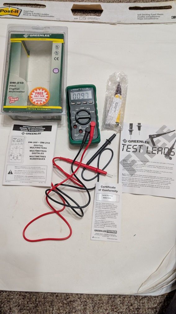 Greenlee DM-210 Digital Multimeter with Volt Tick Brand New