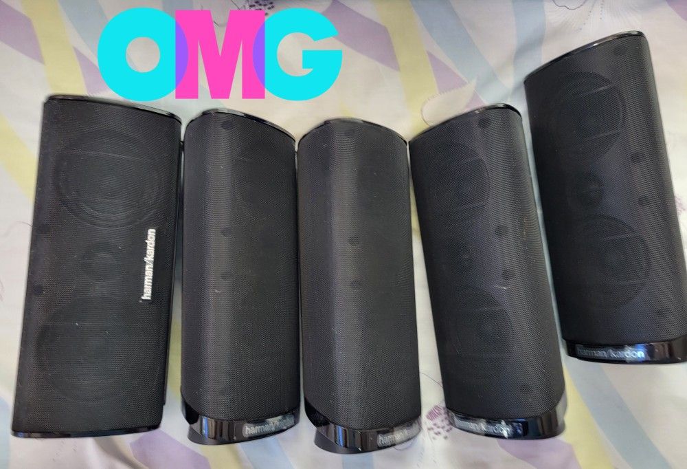 Harman Kardon HKTS15 5.0 5-Piece Home Theater Surround sound Speaker System satellite speakers
