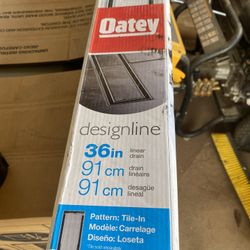 Designline 36 in. Stainless Steel Linear Shower Drain with Tile-In Pattern Drain Cover