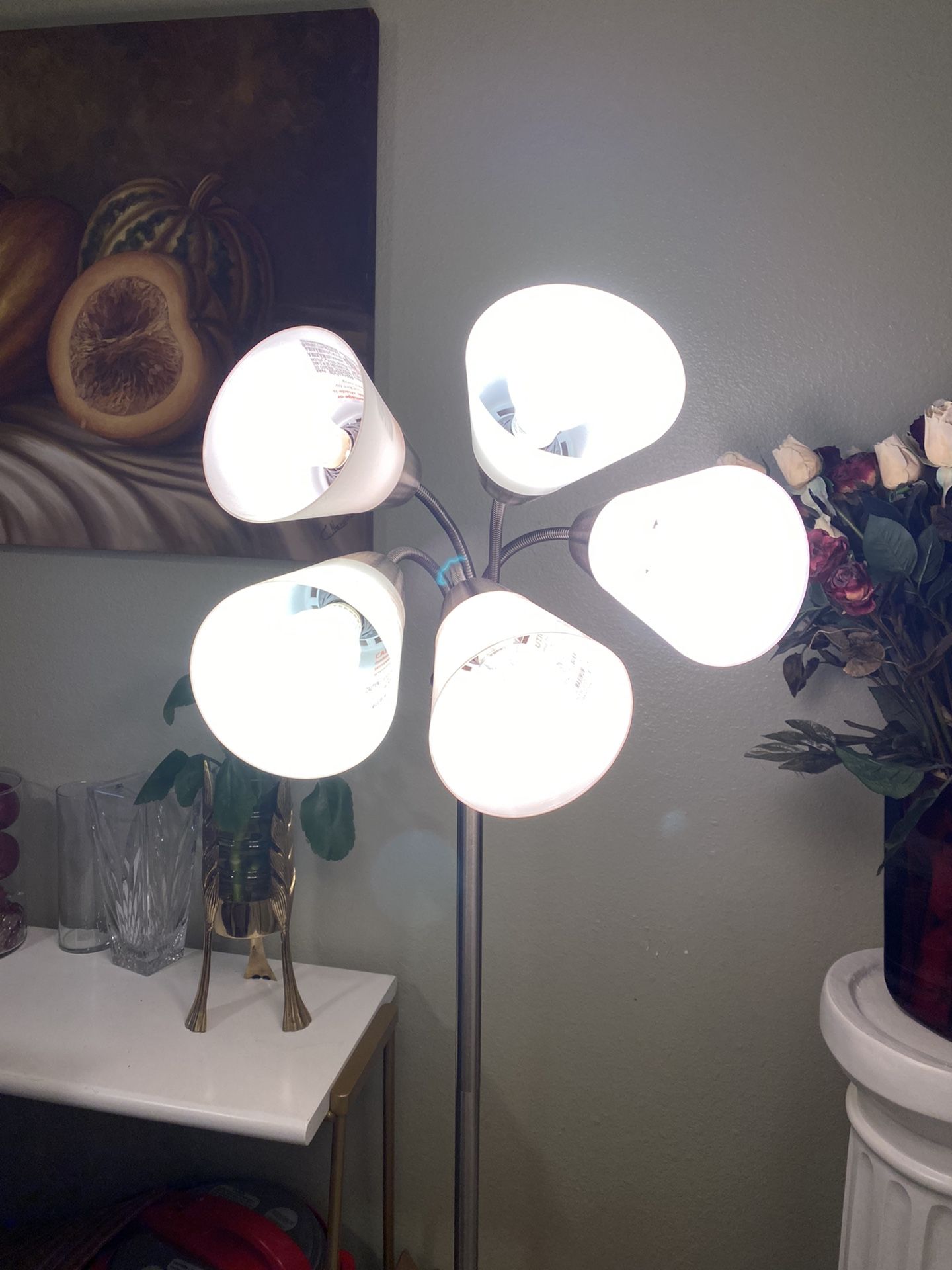 FLOOR 3 WAYS LAMP 66” H. NORMAL WEAR $40.00 ENGLISH -SPANISH