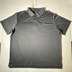 NWT  Adidas Primegreen  Golf Tennis Polo Shirt  Short Sleeve  50 UPF  Printed Black  Men  Size 3XL
