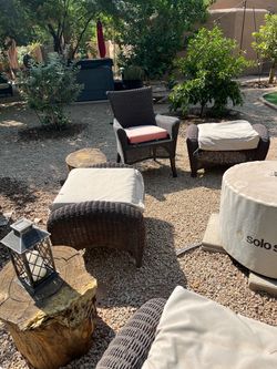 Patio chairs  3 and stools