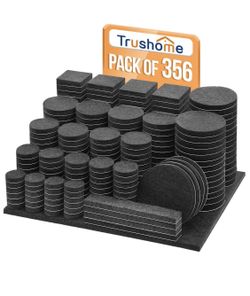 Brand new! Furniture Pads 356 Pieces Premium Felt Pads Anti Scratch, 10 Different Sizes Furniture Felt Pads for Furniture Feet on Hardwood Floors, Cu
