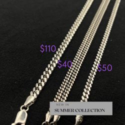 Stamped 925 Silver Cuban Link Bracelet 